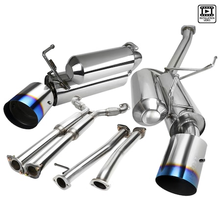 Spec-D Tuning 03-07 Infiniti G35 2Dr Dual Burnt Tip Catback MFCAT3-G35032-SD